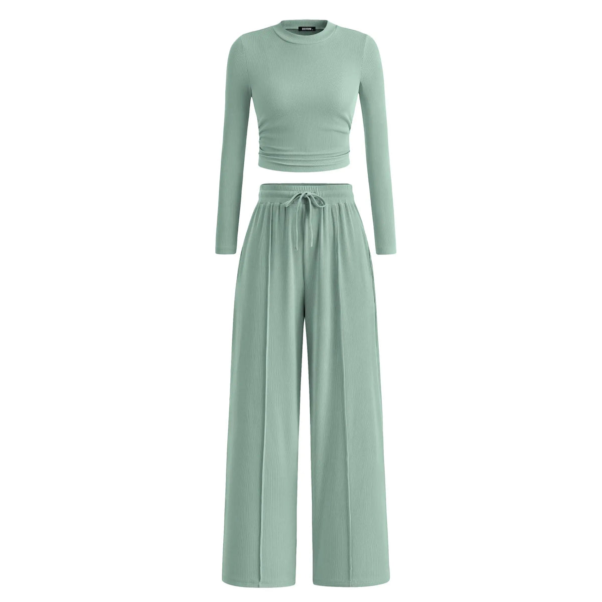🔥Last Day 89% OFF🔥Women's Winter 2-Piece Set – Warm Top & Wide-Leg Pants