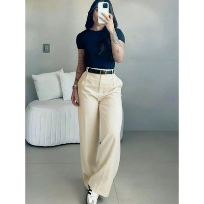 Women's High-Waisted Wide Leg Bottoms
