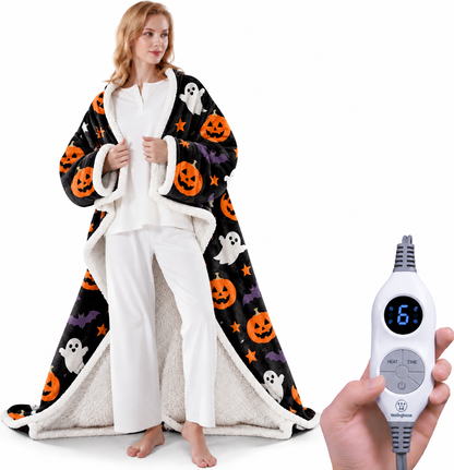 🔥 Heated Sherpa Wrap with Foot Pocket🔥Overheat Protection & Auto Shut-Off
