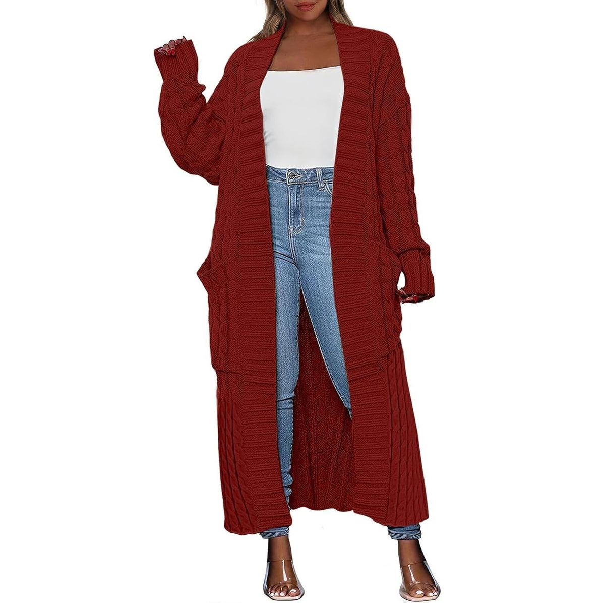 Women’s Oversized Long Cardigan 2026 – Cozy Knitted Coat