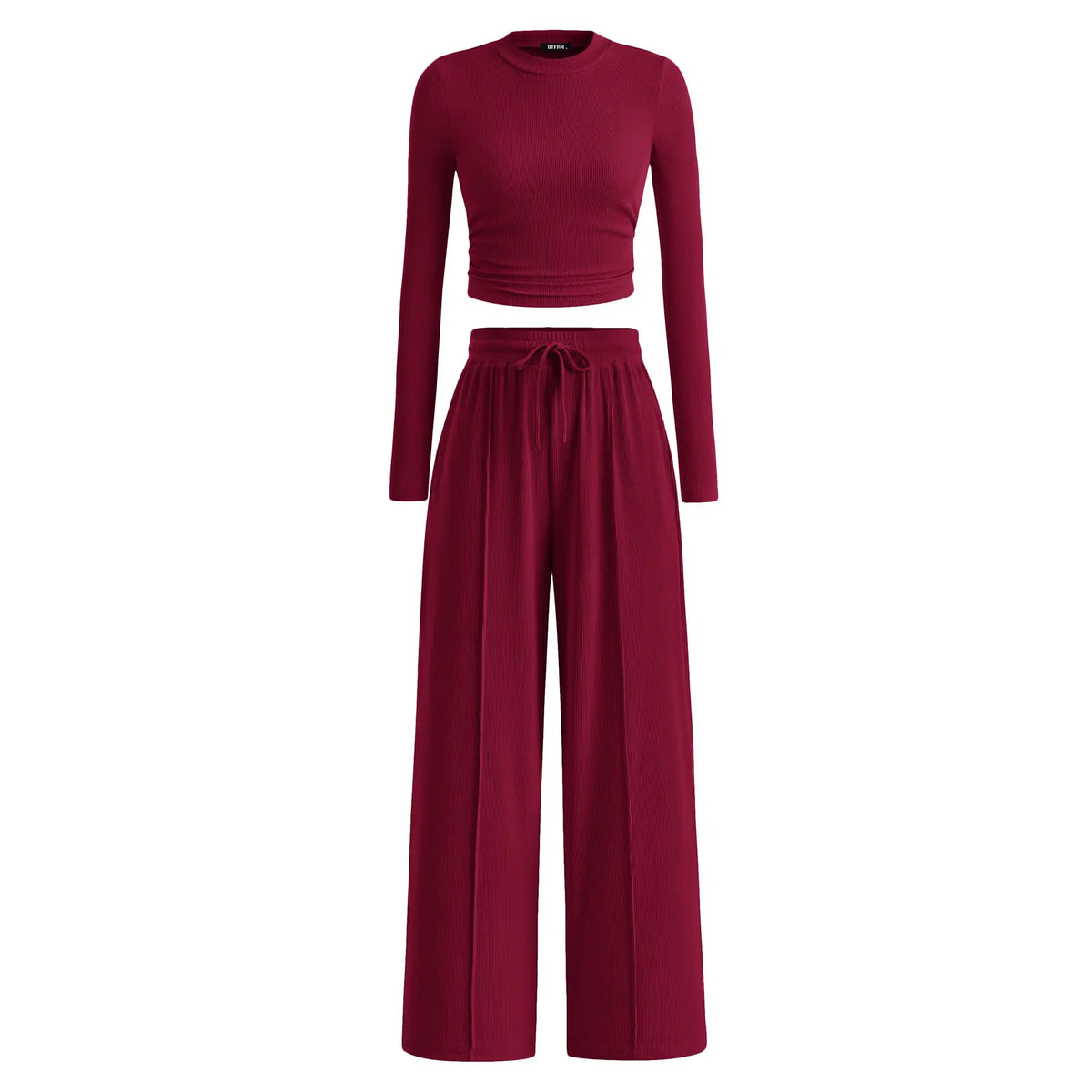 🔥Last Day 89% OFF🔥Women's Winter 2-Piece Set – Warm Top & Wide-Leg Pants