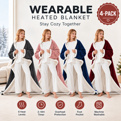 🔥 Heated Sherpa Wrap with Foot Pocket🔥Overheat Protection & Auto Shut-Off