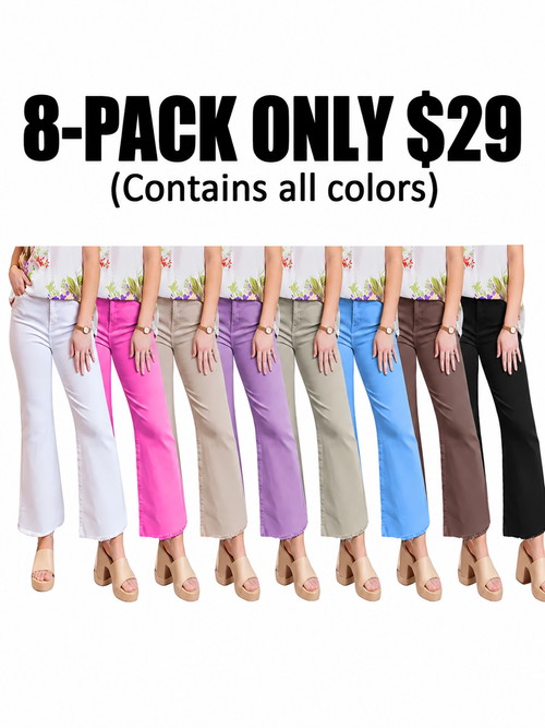 ⚡FINAL SALE 🔥Women'S High-Waisted Cropped Flared Pants