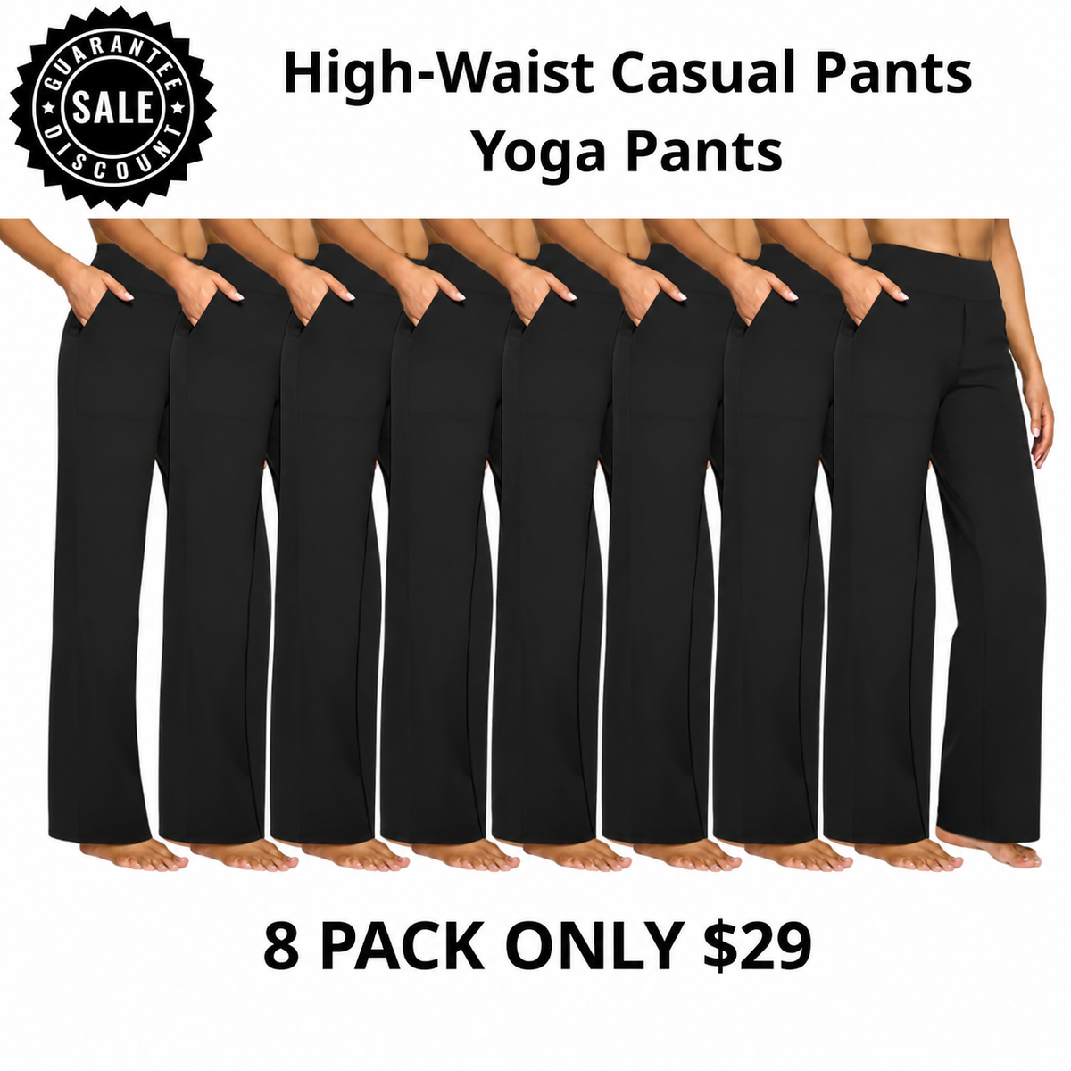 ⚡ Women’s High-Waisted Flare Pants with Pockets