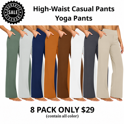 ⚡ Women’s High-Waisted Flare Pants with Pockets