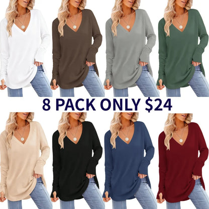 🔥 Clearance Sale — Limited Stock! ✨ Women’s Long Sleeve Tunic Tops for Everyday Wear
