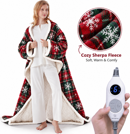 🔥 Heated Sherpa Wrap with Foot Pocket🔥Overheat Protection & Auto Shut-Off