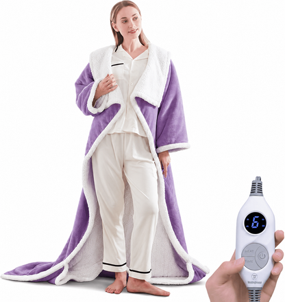 🔥 Heated Sherpa Wrap with Foot Pocket🔥Overheat Protection & Auto Shut-Off