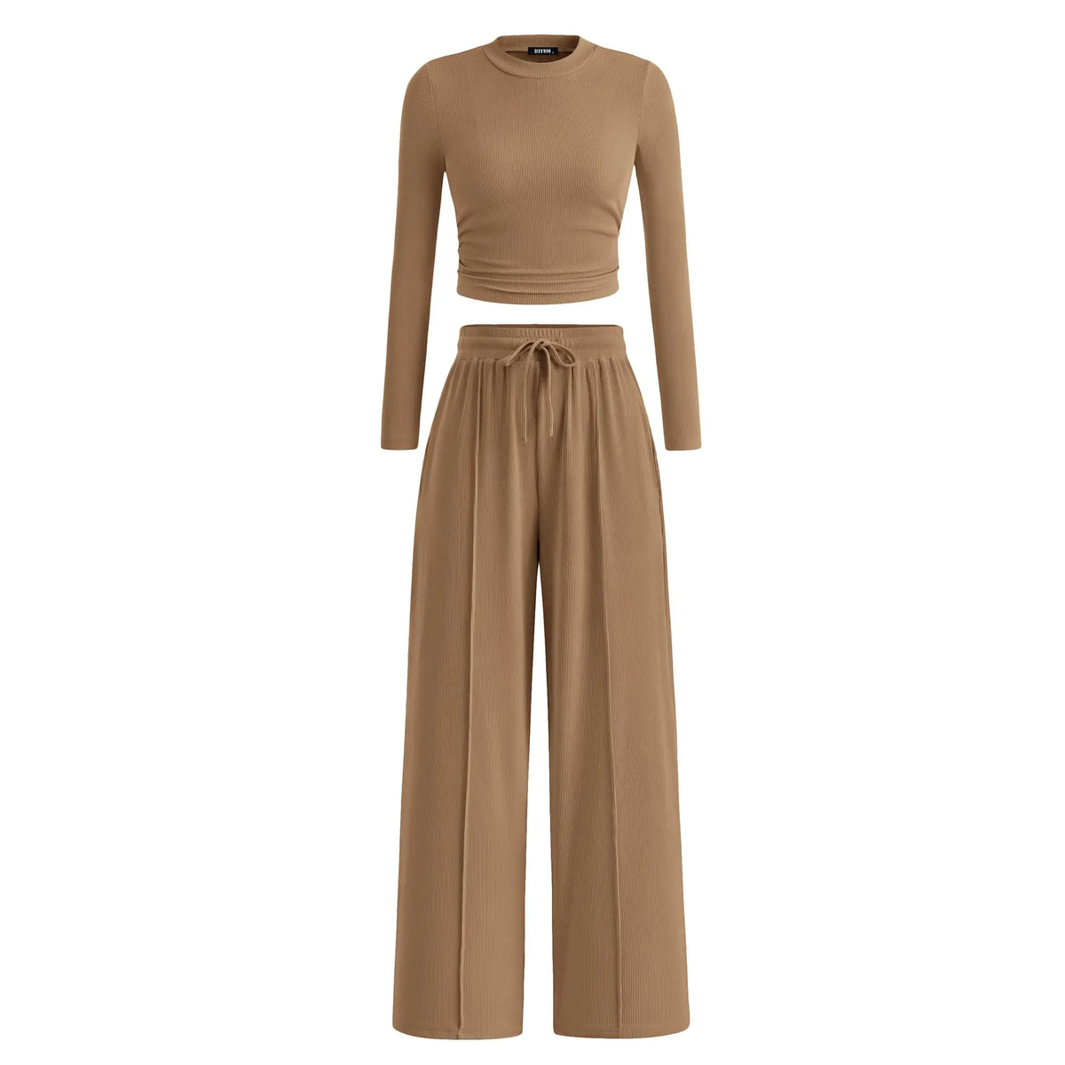🔥Last Day 89% OFF🔥Women's Winter 2-Piece Set – Warm Top & Wide-Leg Pants