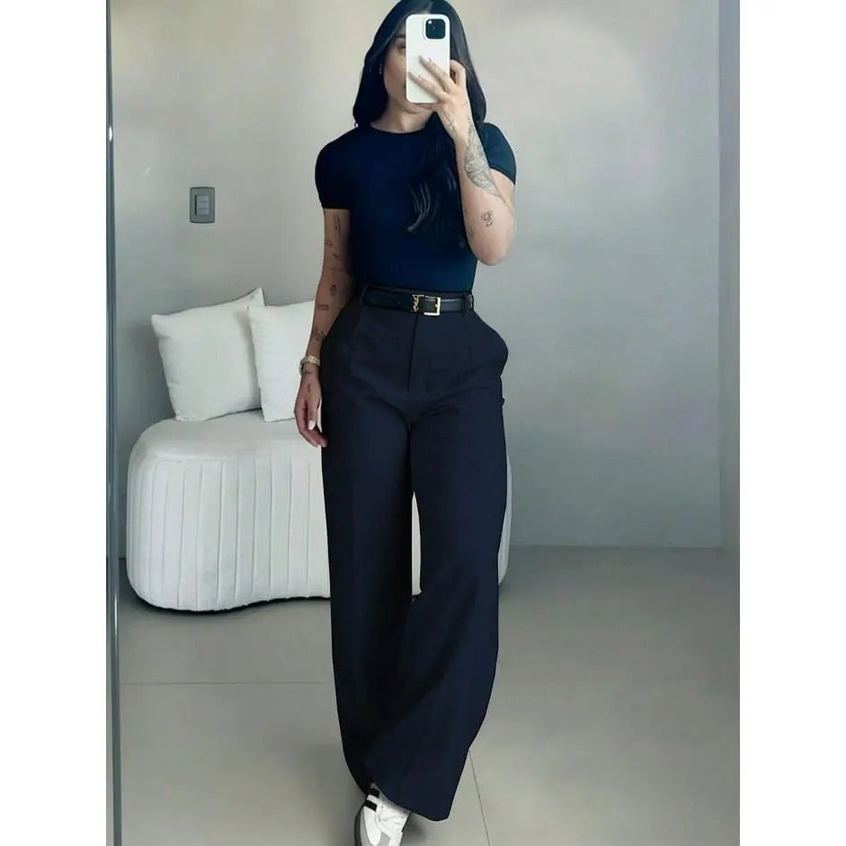 Women's High-Waisted Wide Leg Bottoms