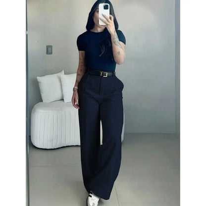 Women's High-Waisted Wide Leg Bottoms