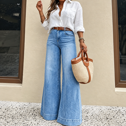 👍🔥Limited-Time Promotion-Loose Fit Baggy Oversized Straight Leg Denim Jeans with Pockets