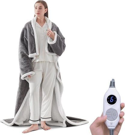 🔥 Heated Sherpa Wrap with Foot Pocket🔥Overheat Protection & Auto Shut-Off