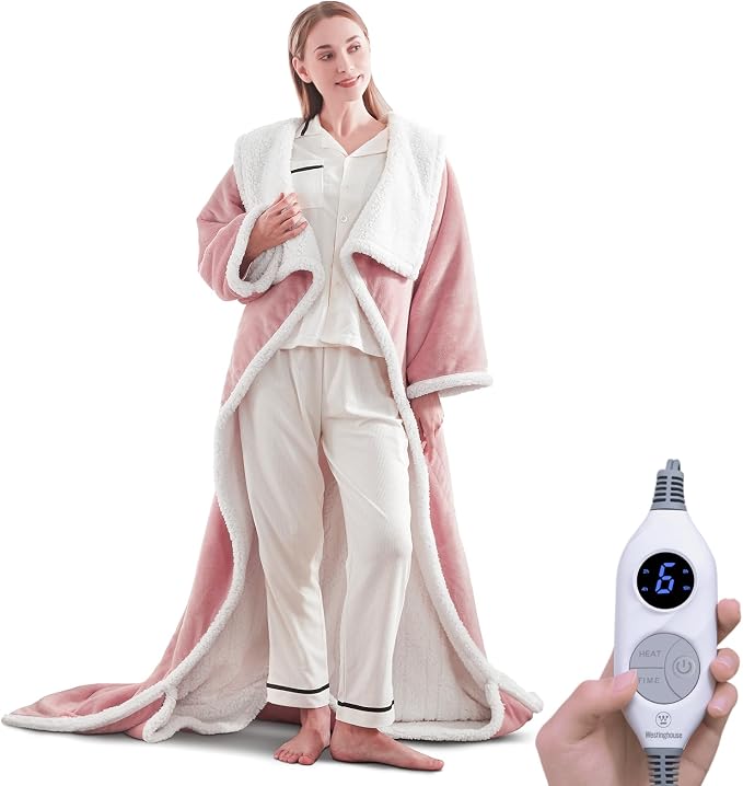 🔥 Heated Sherpa Wrap with Foot Pocket🔥Overheat Protection & Auto Shut-Off