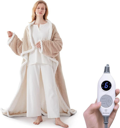 🔥 Heated Sherpa Wrap with Foot Pocket🔥Overheat Protection & Auto Shut-Off