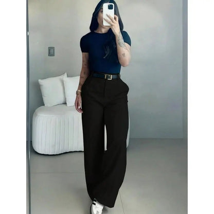 Women's High-Waisted Wide Leg Bottoms