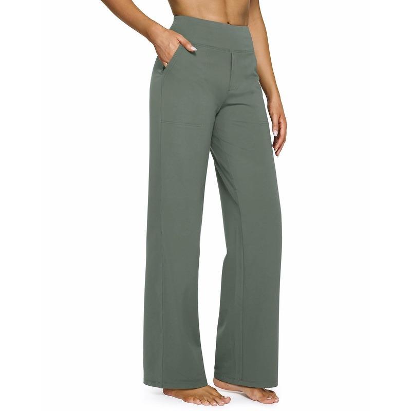 ⚡ Women’s High-Waisted Flare Pants with Pockets