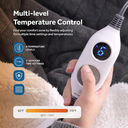 🔥 Heated Sherpa Wrap with Foot Pocket🔥Overheat Protection & Auto Shut-Off