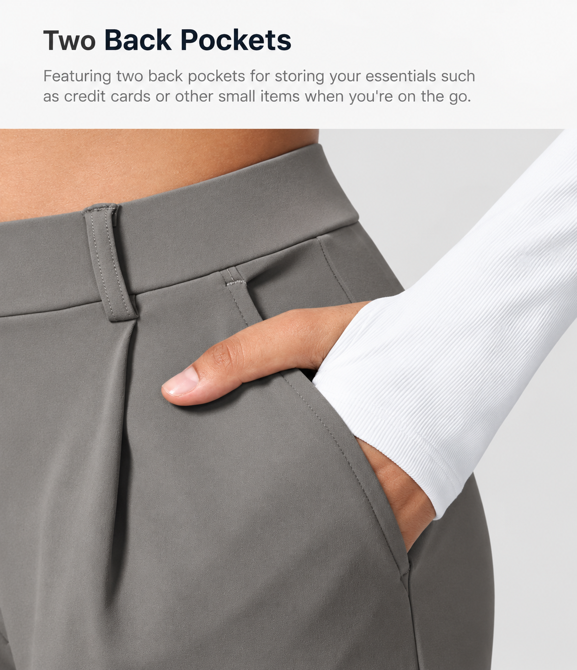 High Waisted Side Pocket Straight Leg Work Pants