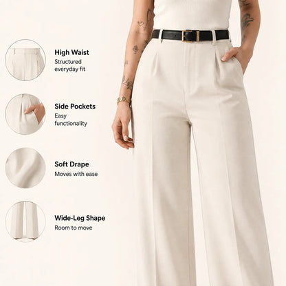 Women's High-Waisted Wide Leg Bottoms