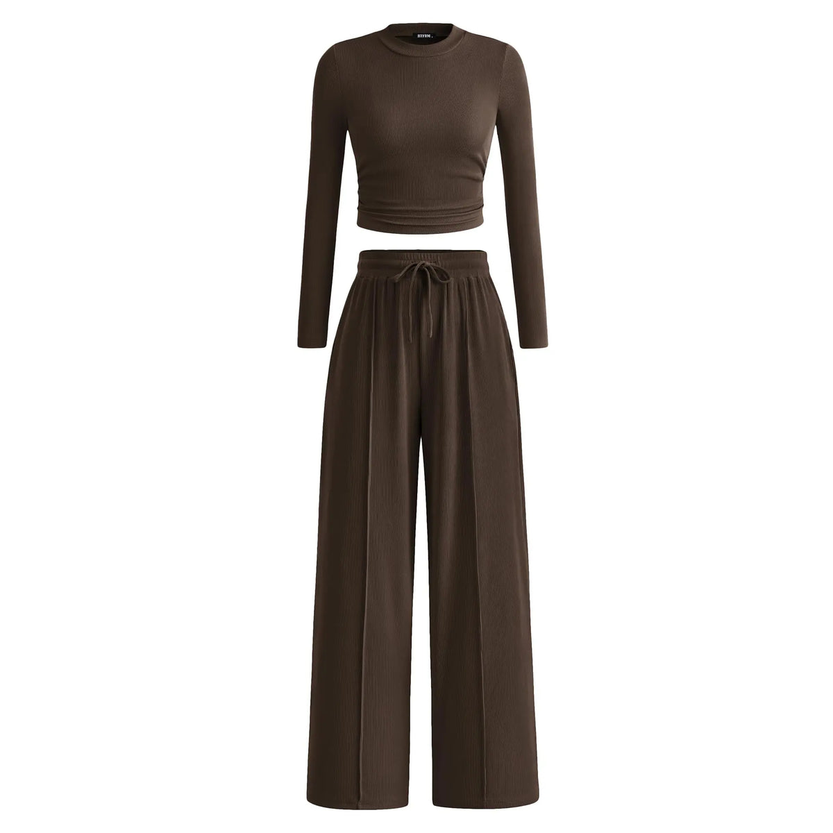 🔥Last Day 89% OFF🔥Women's Winter 2-Piece Set – Warm Top & Wide-Leg Pants