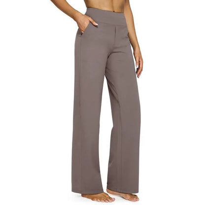 💚 Women’s High-Waist Wide Leg Pants with Pockets