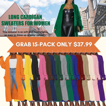 Women’s Oversized Long Cardigan 2026 – Cozy Knitted Coat