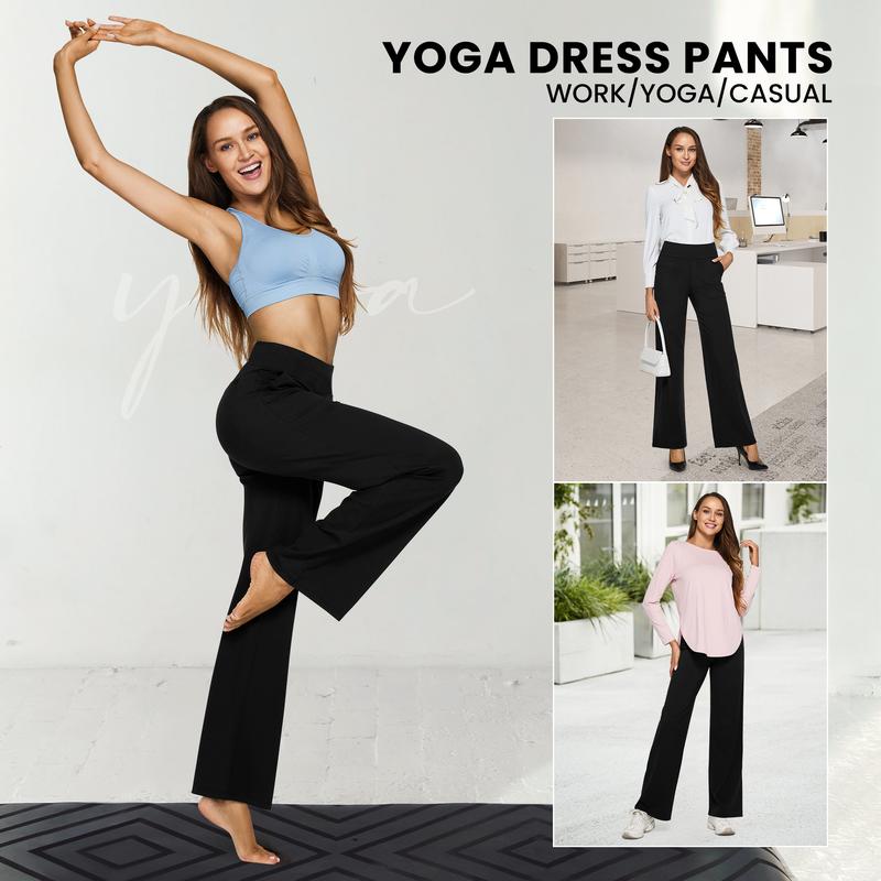 ⚡ Women’s High-Waisted Flare Pants with Pockets