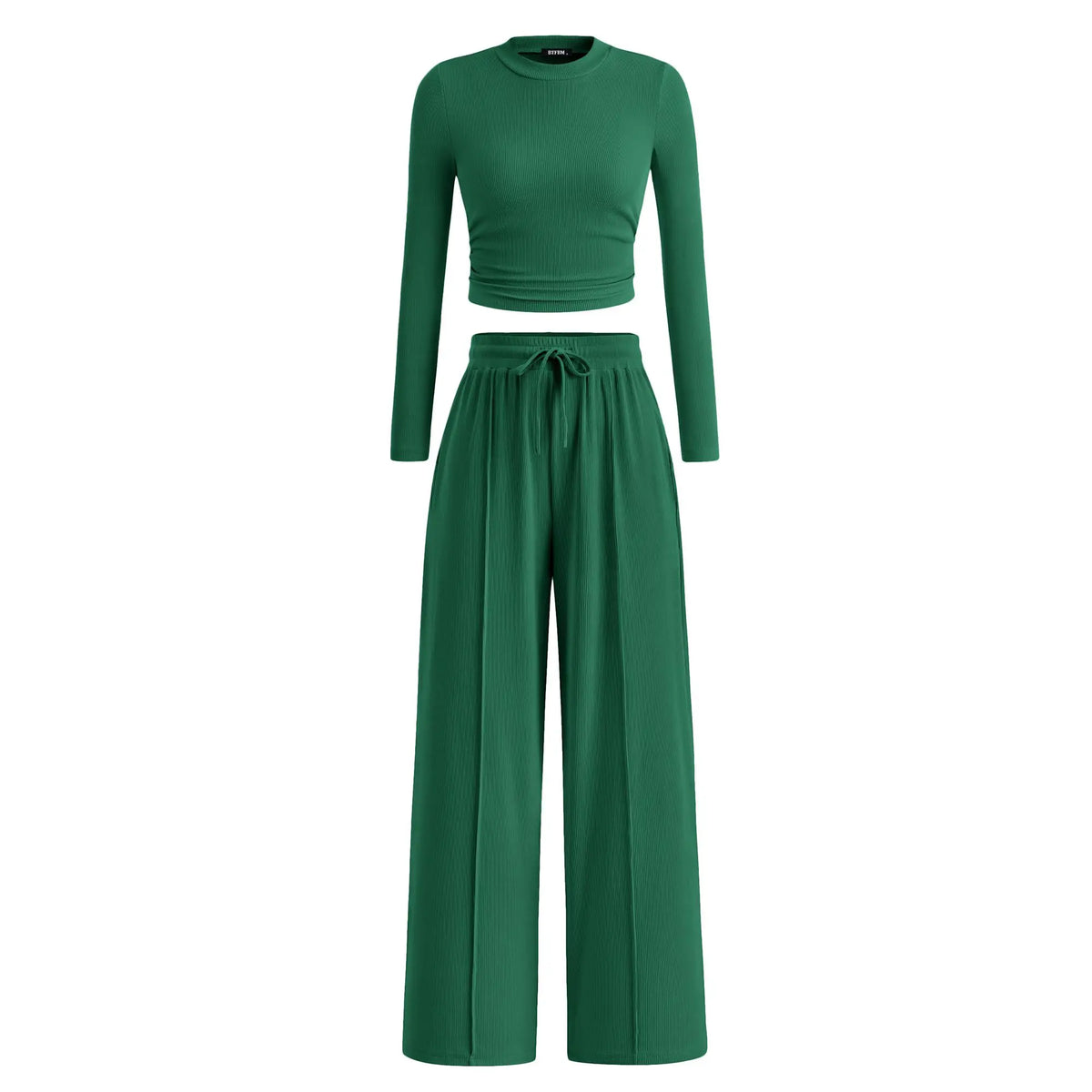 🔥Last Day 89% OFF🔥Women's Winter 2-Piece Set – Warm Top & Wide-Leg Pants