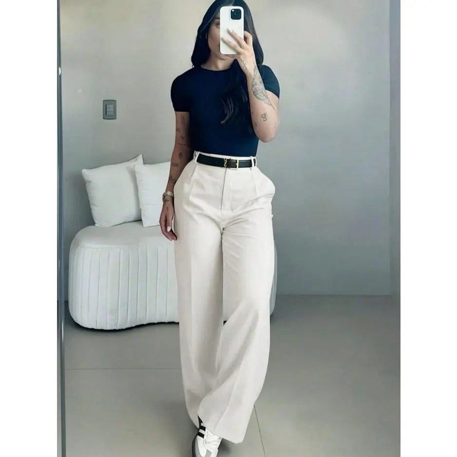 Women's High-Waisted Wide Leg Bottoms