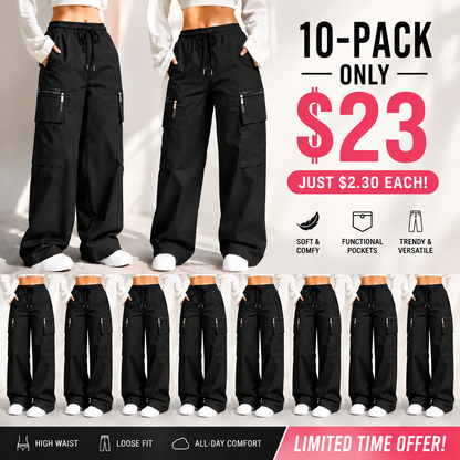 ⚡FINAL SALE 🔥Women’s lightweight loose cargo pants with multiple pockets