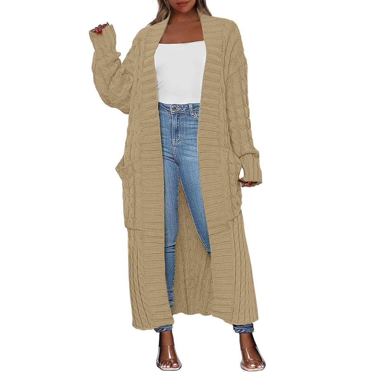 Women’s Oversized Long Cardigan 2026 – Cozy Knitted Coat