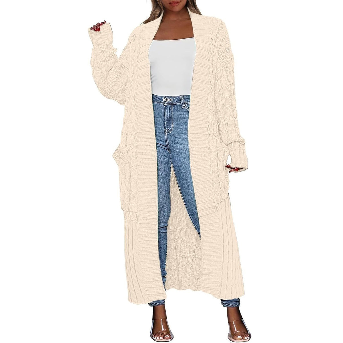 Women’s Oversized Long Cardigan 2026 – Cozy Knitted Coat