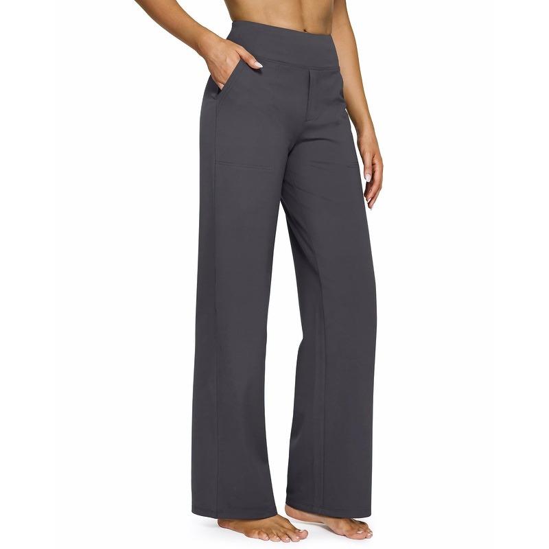 ⚡ Women’s High-Waisted Flare Pants with Pockets
