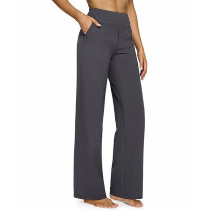 ⚡ Women’s High-Waisted Flare Pants with Pockets