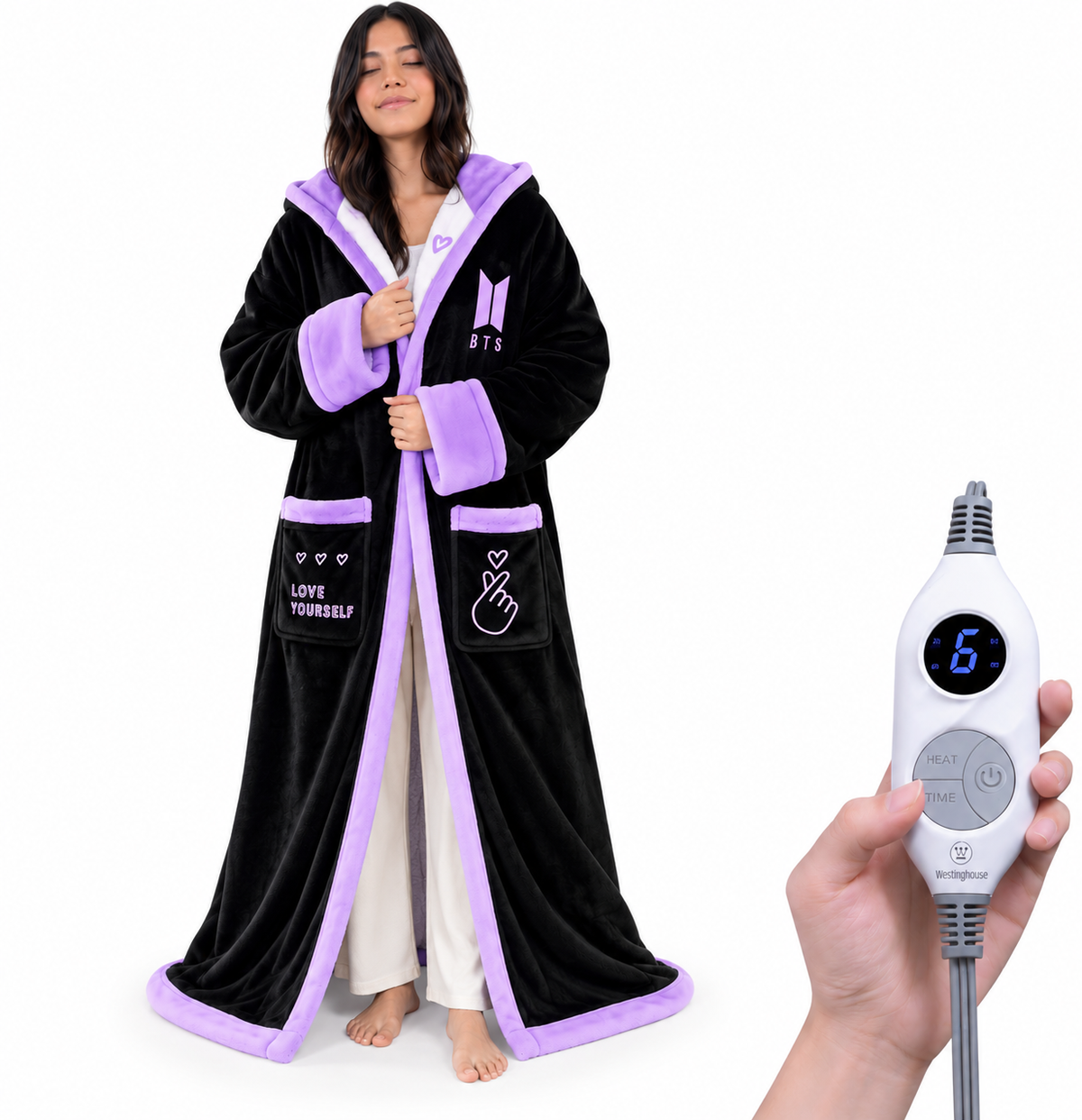🔥 Heated Sherpa Wrap with Foot Pocket🔥Overheat Protection & Auto Shut-Off