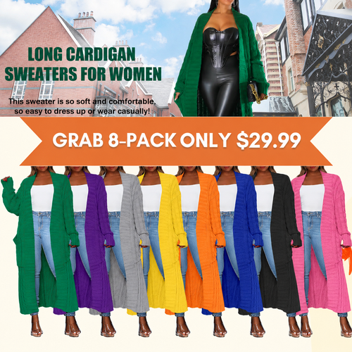 Women’s Oversized Long Cardigan 2026 – Cozy Knitted Coat