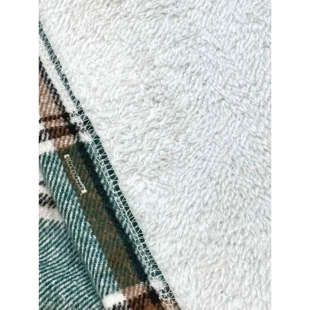 Women's Plaid Fleece Lined Hoodie
