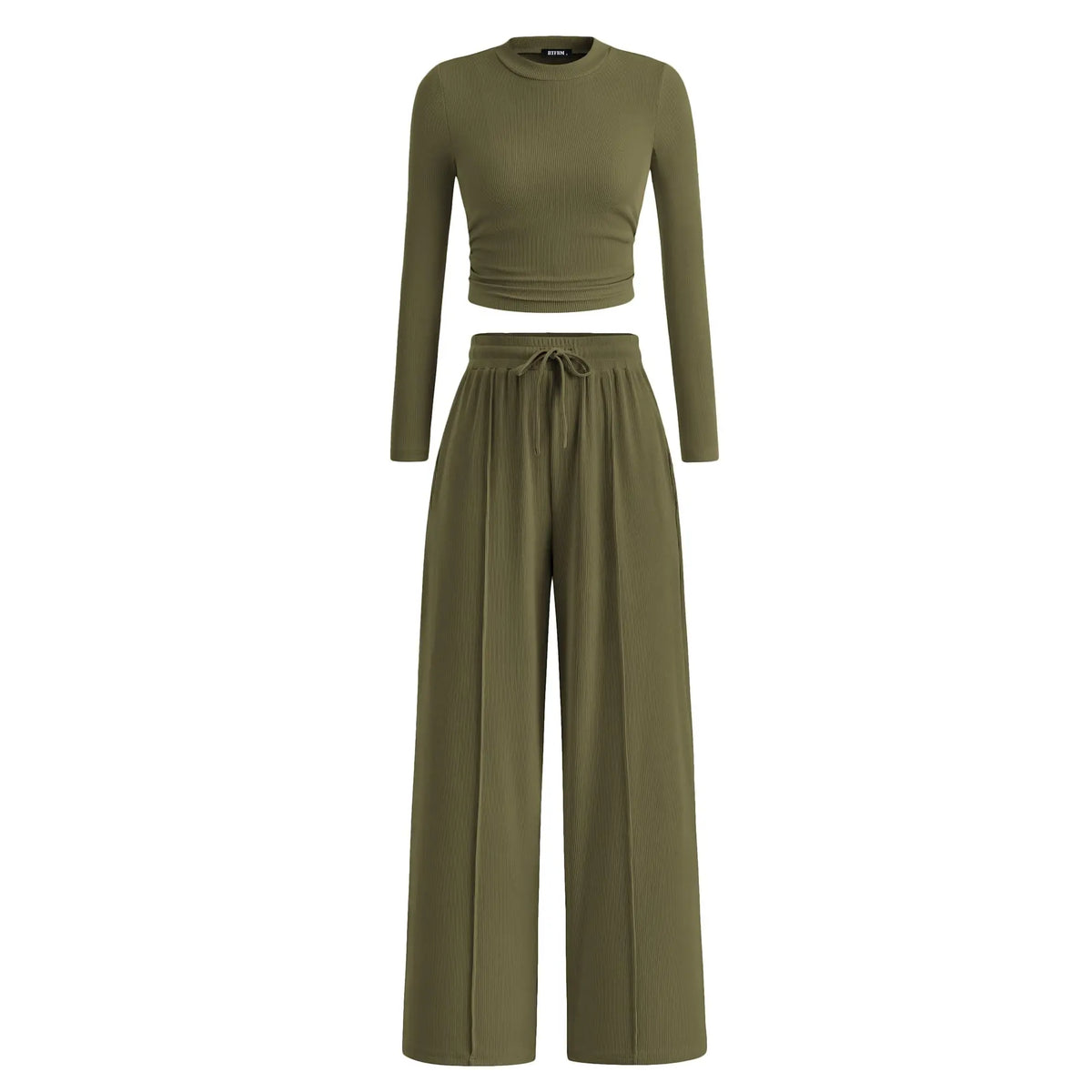 🔥Last Day 89% OFF🔥Women's Winter 2-Piece Set – Warm Top & Wide-Leg Pants