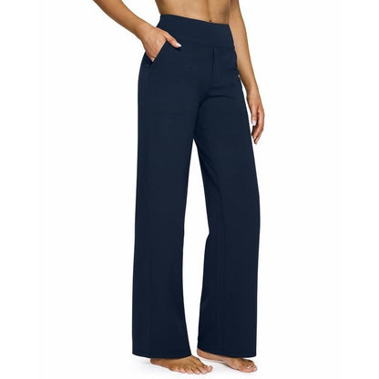 ⚡ Women’s High-Waisted Flare Pants with Pockets