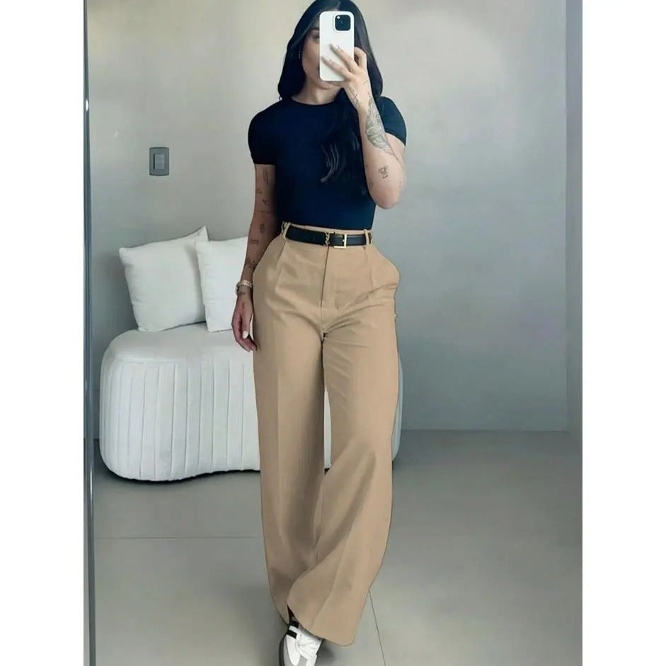 Women's High-Waisted Wide Leg Bottoms