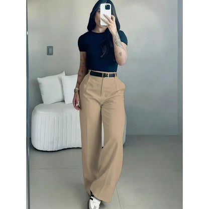 Women's High-Waisted Wide Leg Bottoms
