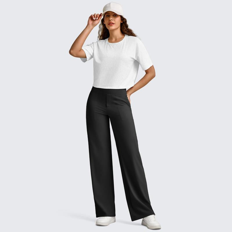⚡ Women’s High-Waisted Flare Pants with Pockets